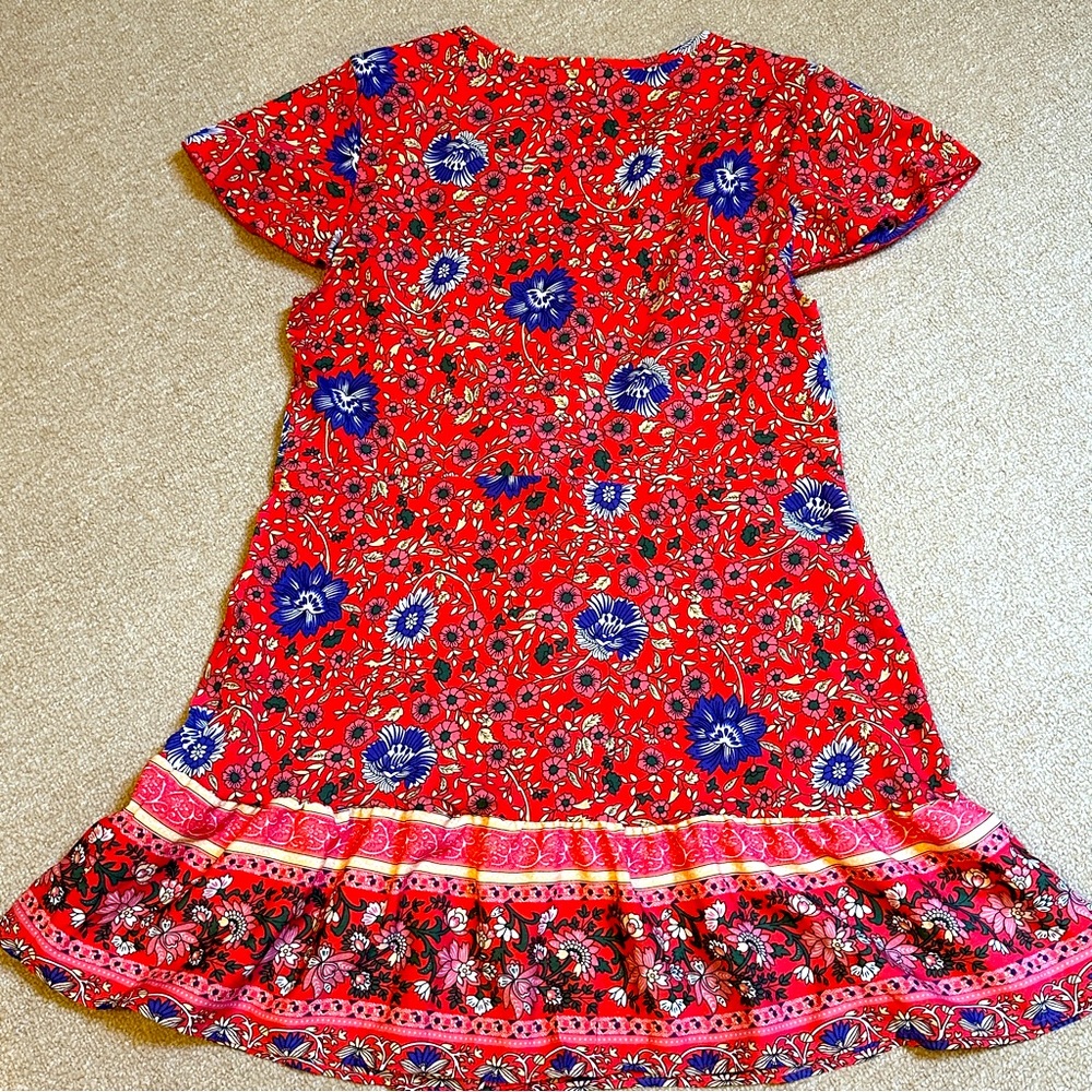 NEW Floral Button-Down Dress, size L - large, lightweight, summer new with tags - Picture 7 of 11